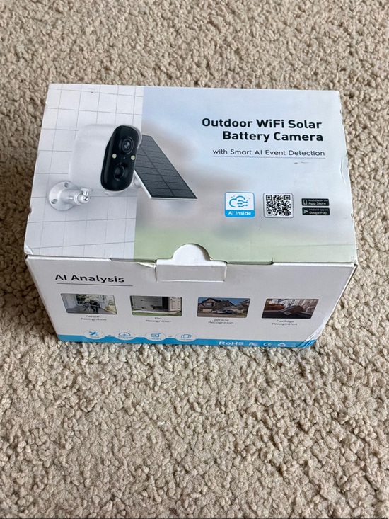 Other - Outdoor WiFi Solar Battery Camera - White/Black